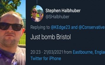 Tory candidate Tweeted ‘just bomb Bristol’ then deleted the Tweet after public backlash. The Heartlands Tribune