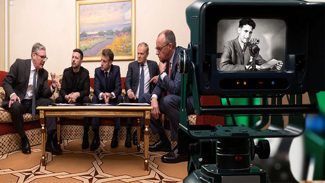 Starmer, Zelensky, Macron, Tusk, Merz