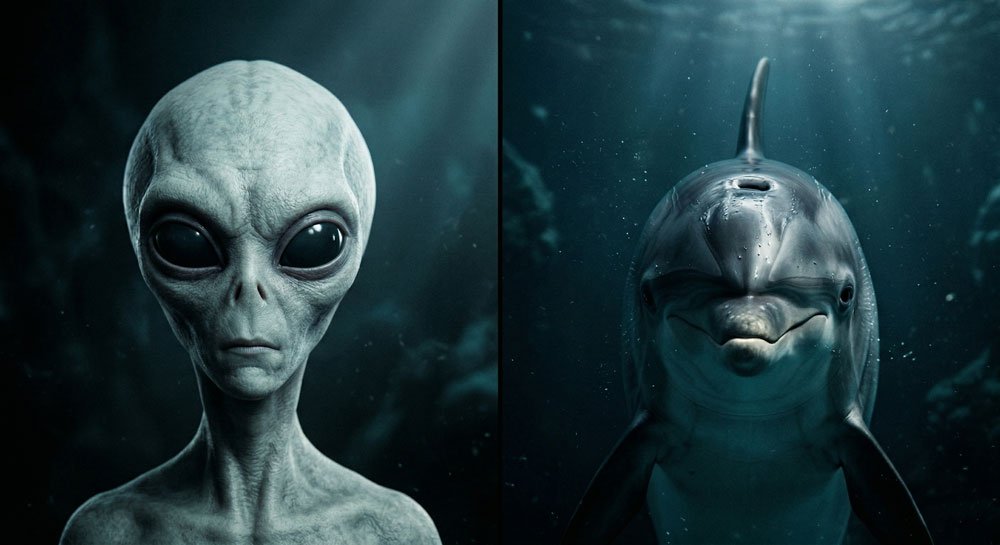 Grey-alien Dolphin