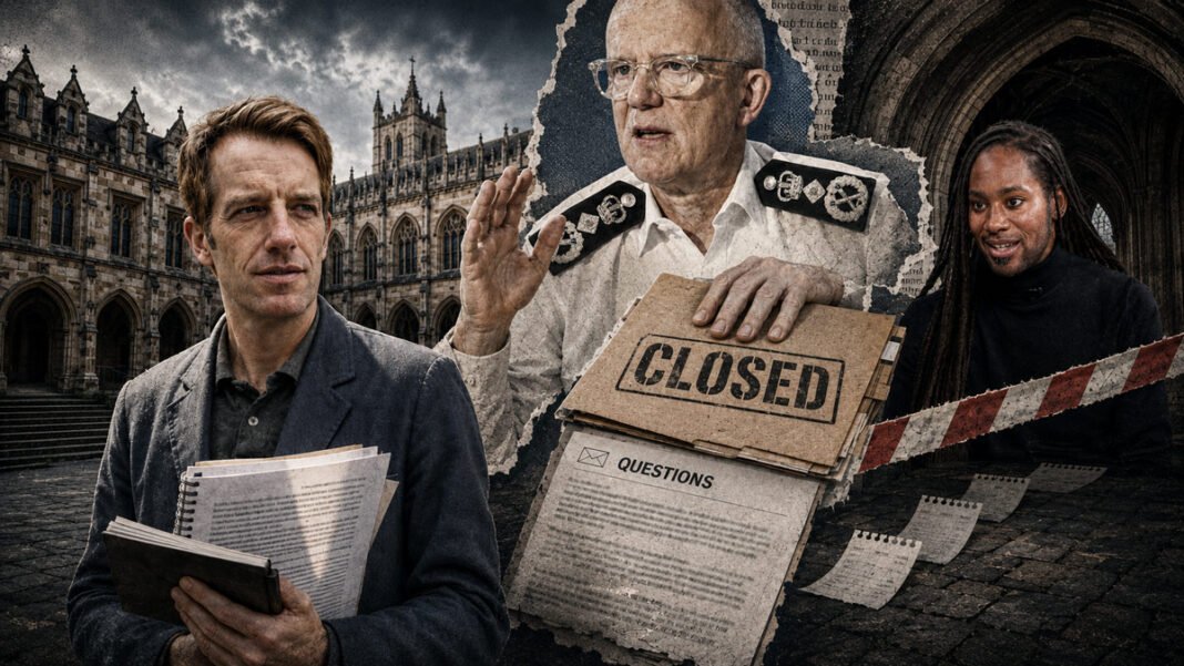 Jack Grove, a reporter at Times Higher Education. His offence was emailing Professor Jason Arday,
