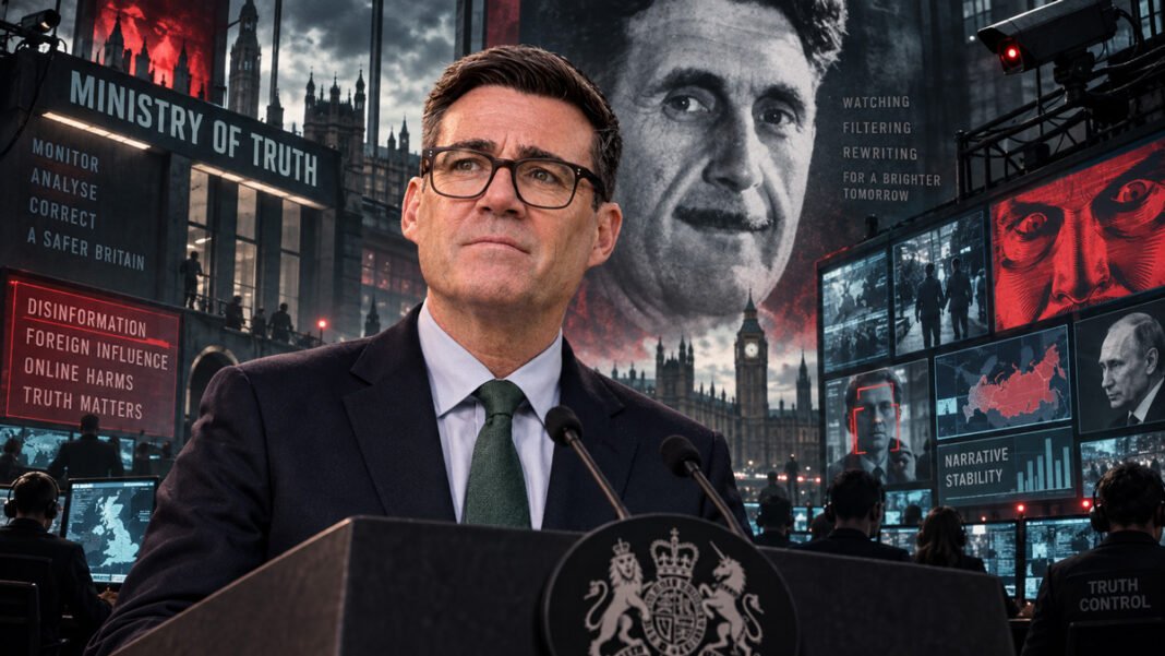 Burnham Introduces the Ministry of Truth
