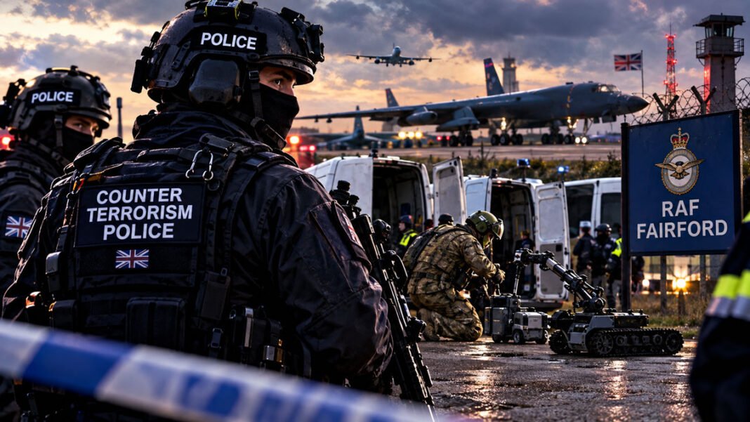 Five Held Under Terror Laws Near RAF Fairford