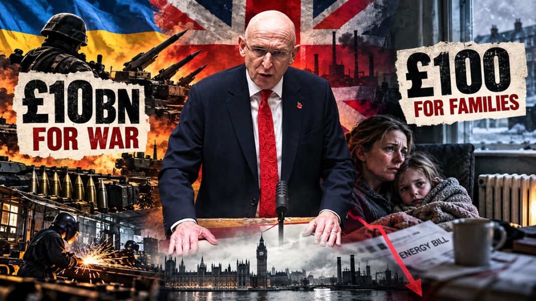 Budget £10bn-for-War,-£100-for-Families