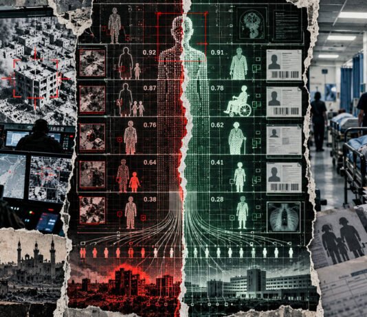 AI in Gaza: The Machine Hasn’t Gone Rogue It Is Doing Exactly What It Is Told Dystopian-Data-Grid_-War-and-Healthcare